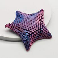 3D spausdintas sąnariuotas jūrų žvaigždės Fidget žaislas Lankstus judinamas Streso mažinimo stalo dekoras Vizualinis žaislas Dovana vaikams Suaugusiųjų vakarėlio dovanėlės gray
