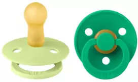 BIBS Colour Round čiulptukų rinkinys 2 dydis (6 - 18 mėn.) Matcha / Cactus
