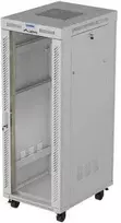 Free-standing rack cabinet 19" 32U 600x800 pilkas glass door LCD Lanberg (flat pack) V2