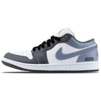 Jordan Air Jordan 1 Atsparūs trinčiai Atsparūs trinčiai Žemi Vintažiniai Krepšinio Batai Unisex Šviesiai Pilki Mėlyni 553558-044(Team1020-) 36.5