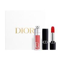 DIOR Lipstick Two-piece set: Vivid Blue Gold Lipstick #999 3.4g + Charming Lip Plumping Gloss #018 6ml mėlyna