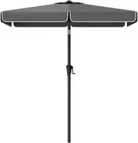 Songmics Lauko skėtis 200x150x230 cm Pilka Plienas