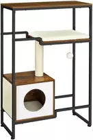 Songmics Kačių medis 74x34x114 cm Ruda mediena ir plienas