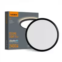 Lubinis šviestuvas Vidaus LED plafonas 22W 2400Lm 3000-5000K IP20, VIDEX VL-DL5R-22CB | juodas – UV atsparus kupolas, kuris ilgainiui negeltonuoja