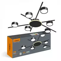 Lubinis šviestuvas GX53 lemputėms 6xGX53 LED 9W 2700K IP20, VIDEX VL-SPF22B-BB | juodas – Foninis apšvietimas (backlight) ir keičiamos lemputės