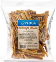 Gyvūnų skanėstas - PETMEX Raudonojo elnio oda kramtoma 500g, aukštas baltymų kiekis 88.2%
