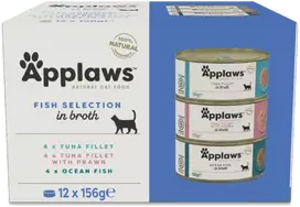 Multipack Applaws - Žuvų rinkinys sultinyje - 12 x 156 g
