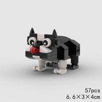 Little Dog Friends girl Pet Ideas Cartoon MOC Animal Creative Model Building Blocks City Technical Brick Creative Christmas Gift