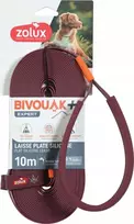 Zolux Plokščias pavadėlis šuniui silikoninis BIVOUAK raudona 10m