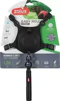 Zolux šuniui pakinktai su automatiniu pavadėliu Easyride XS juoda