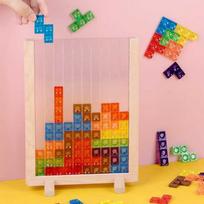 3D skaidrus Tetris dėlionė Loginis mąstymas Smegenų vystymasis Dviejų žaidėjų Tetris Loginė pramoga Švietimo žaislas Yra dvi versijos