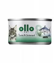 OLLO Cat nr 8 Tunas ir jūros dumbliai sultinyje – šlapias kačių maistas – 70g