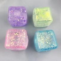 Creative Fidget Toy Mini Squishi Toys Mochi Ice Block Stress Ball Toy Kawaii Transparent Cube Stress Relief Squeeze Toy