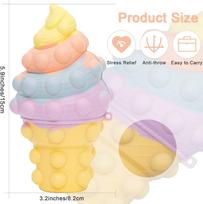 3D Ice Cream  Fidget Toys, Sensory Pop Stress Ball Sensory Anxiety Stress Reliever  for Teens Adults Presents Girls Boys Toddler