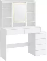 Songmics Kosmetinis staliukas 117,5x40x145 cm Baltas