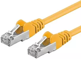 PREMIUMCORD Patch kabelis CAT6a S-FTP, RJ45-RJ45, AWG 26/7 10m geltonas
