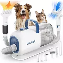 oneisall šunų priežiūros dulkių siurblys su džiovintuvu ir kirpimo mašinėle, 900 W, 2,5 l talpa, 7 temperatūros lygiai