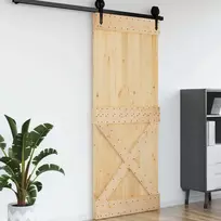 Duris NARVIK Natūrali 95 x 210 cm Kietos pušies medžio durys