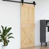 Duris NARVIK Natūrali 90 x 210 cm Kietos pušies medžio durys