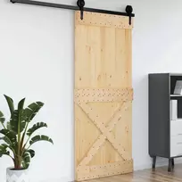 Duris NARVIK Natūrali 100 x 210 cm Kietos pušies medžio durys