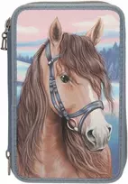 Miss Melody - Triple Pieštukas Case with 3D Effect - smoky mėlynas