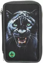 Dino World - Adventure World Triple Pieštukas Case LED PANTHER - Dark Pilkas
