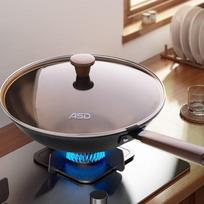 ASD Non-stick Refined Iron Stir-fry Wok 32cm