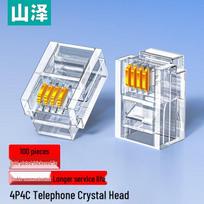 Shanze RJ12 4P4C Gold-Plated Telephone Connectors