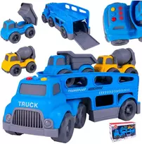 Malplay Žaislinis sunkvežimis- vilkikas su statybiniais automobiliais