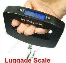 50kg Handheld Electronic Luggage Scale with Large Handle and Hook WH-09 Strap (Bare Device -0.5 Yuan)