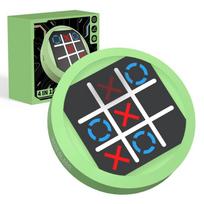 Memory Growth Tic Tac Toe Game Handheld Table  Chess  Game Handheld Bolt Game  Travel Game žalia