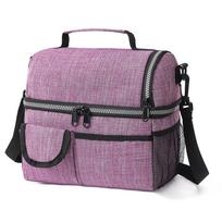Double Layer Insulated Crossbody Lunch Bag - Large Capacity for Students and Outdoor Activities