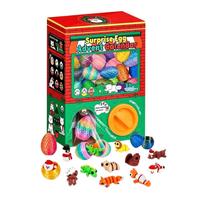 Surprise Egg Advent Calendar with Multiple Small Animal Figures and Capsules Includes Interactive Dispensing Machine for Daily Surprises one size