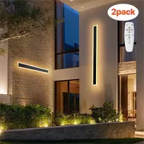 Lauko sieniniai šviestuvai namo terasai ir garažui, 1000 mm ilgio moderni juosta, IP65 atsparumas vandeniui ir rūdims, išorinis sieninis apšvietimas, pritemdomas lauko šviestuvas