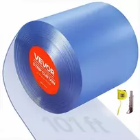 Skaidri PVC juostinė užuolaida šaldymo kameroms, sunkiasvorė, plastikinių durų juostų rulonas, pramoninė izoliacija sandėliams, garažams ir prekybos centrams, 30.8 m x 30.5 cm x 3 mm