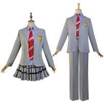 Your Lie in April Miyazono Kaori & Arima Kousei School Uniform Cosplay L