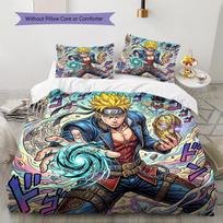JoJo's Bizarre Adventure Pillowcase & Duvet Cover Set for Home Decor Birthday Gift (1 * duvet cover + 2 * pillowcase, without core) 135x200cm