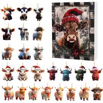 Creative Christmas Blind Box Yak Acrylic Ornaments For Holiday Gift Exchange Style A