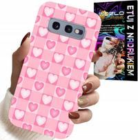 Etui Do Samsung Galaxy S10E - Serca Kratka Różowa Obudowa Case + Folia