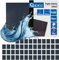 Geko vandens pagrindo švitrinis popierius – lapas 230x280mm P400 (50/1000)