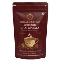 Royal Queenz Chai Masala Powder | Premium Indian Masala Tea Blend | Natural Aromatic Spices for Kadak Chai | 100g
