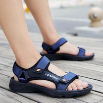 Men's Summer 2026 Cross-Strap Velcro Sandals - Lightweight, Casual, Trendy Beach & Outdoor Sports Footwear 46