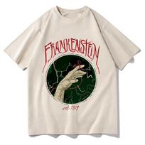 Frankenstein Guillermo Del Toro Tshirts Cotton Short Sleeve Loose Women T-shirt Fashion Loose Unisex Streetwear Graphic T Shirt S įvairiaspalvis