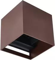 Sieninis šviestuvas Led Line Lite Sieninis lauko šviestuvas CUBE 2x3W 4000K, reguliuojamo švietimo kampo, corten spalvos