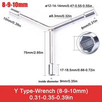 1Pcs Bicycle Bike Triangle Socket Wrench Multi-Standard Chrome Vanadium Steel Y Type Wrench Disassembly Repair Tool 8 10 12mm
