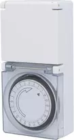 Unitec mechaninis dieninis laikmatis, IP44, 15 min intervalas, analoginis, baltas, 30981:UNITEC
