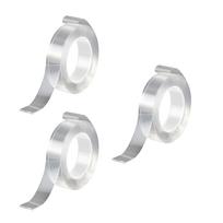 3Pcs Clear Double Sided Adhesive Tape Heat Resistant Mounting Strips For Securing Power Strips Home Organization