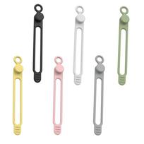 Cable band organizer multifunctional clip elastic reusable fastener cord earphone electric wire USB etc. (set 6)