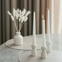 Lukata Elegantiškas trijų žvakių žvakidžių rinkinys – minimalistinis dizainas šiuolaikiniam stalo dekoravimui