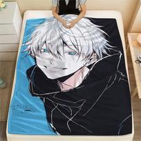 1Pc Jujutsu Kaisen Print Flannel Blanket, High quality Comfortable for All Seasons, Home Decor, Warmth and Comfort, Perfect for Christmas Gifts 80cm x 120cm